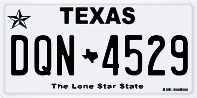 TX license plate DQN4529