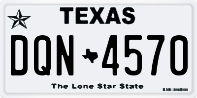 TX license plate DQN4570
