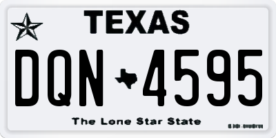 TX license plate DQN4595