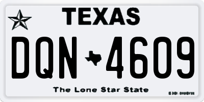 TX license plate DQN4609
