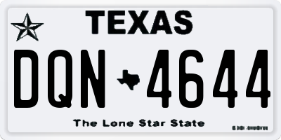 TX license plate DQN4644