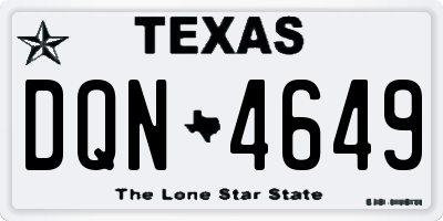 TX license plate DQN4649