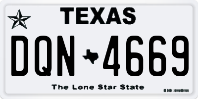 TX license plate DQN4669