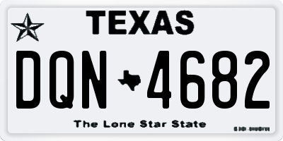 TX license plate DQN4682
