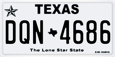 TX license plate DQN4686
