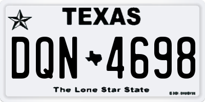 TX license plate DQN4698