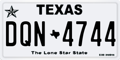 TX license plate DQN4744