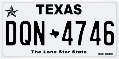 TX license plate DQN4746