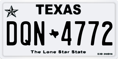 TX license plate DQN4772