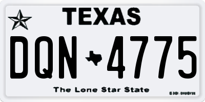 TX license plate DQN4775