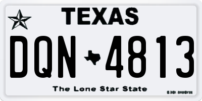 TX license plate DQN4813