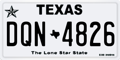 TX license plate DQN4826