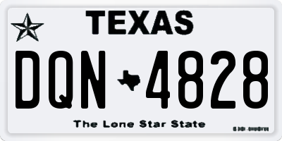TX license plate DQN4828