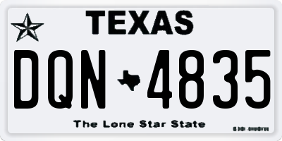 TX license plate DQN4835