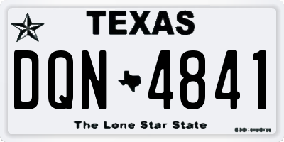 TX license plate DQN4841