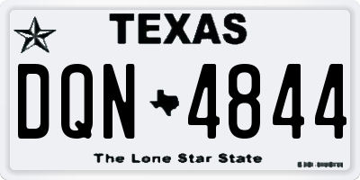 TX license plate DQN4844