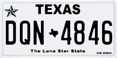 TX license plate DQN4846