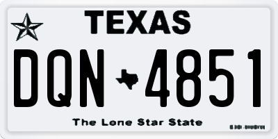 TX license plate DQN4851