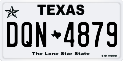 TX license plate DQN4879