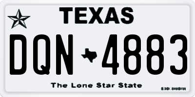 TX license plate DQN4883