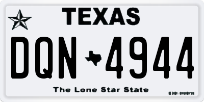 TX license plate DQN4944