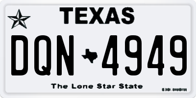 TX license plate DQN4949