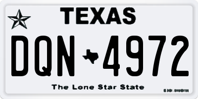 TX license plate DQN4972