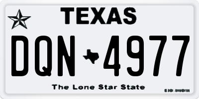 TX license plate DQN4977