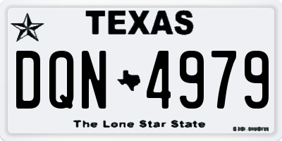TX license plate DQN4979