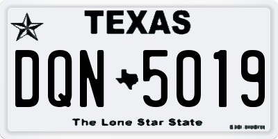 TX license plate DQN5019
