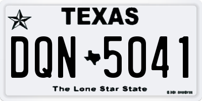 TX license plate DQN5041
