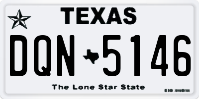 TX license plate DQN5146