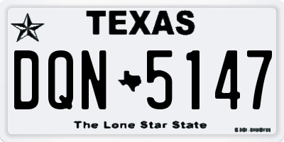 TX license plate DQN5147