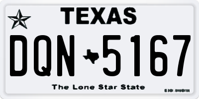 TX license plate DQN5167