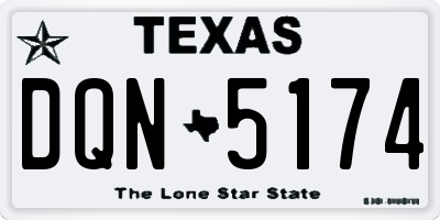 TX license plate DQN5174