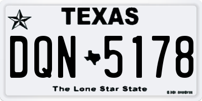TX license plate DQN5178