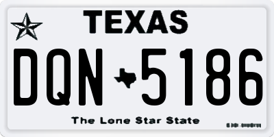 TX license plate DQN5186