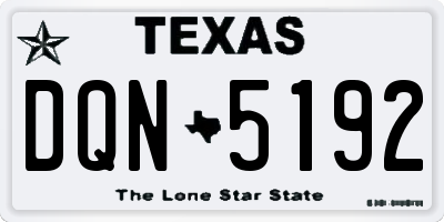TX license plate DQN5192