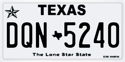 TX license plate DQN5240