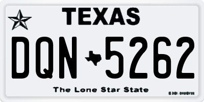 TX license plate DQN5262