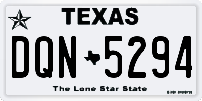 TX license plate DQN5294