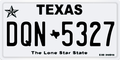 TX license plate DQN5327