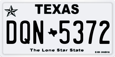 TX license plate DQN5372
