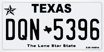 TX license plate DQN5396