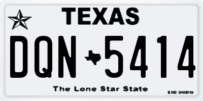 TX license plate DQN5414