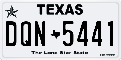 TX license plate DQN5441