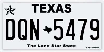 TX license plate DQN5479