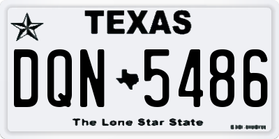 TX license plate DQN5486