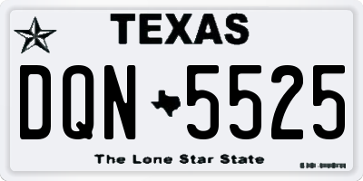 TX license plate DQN5525