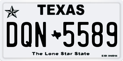 TX license plate DQN5589